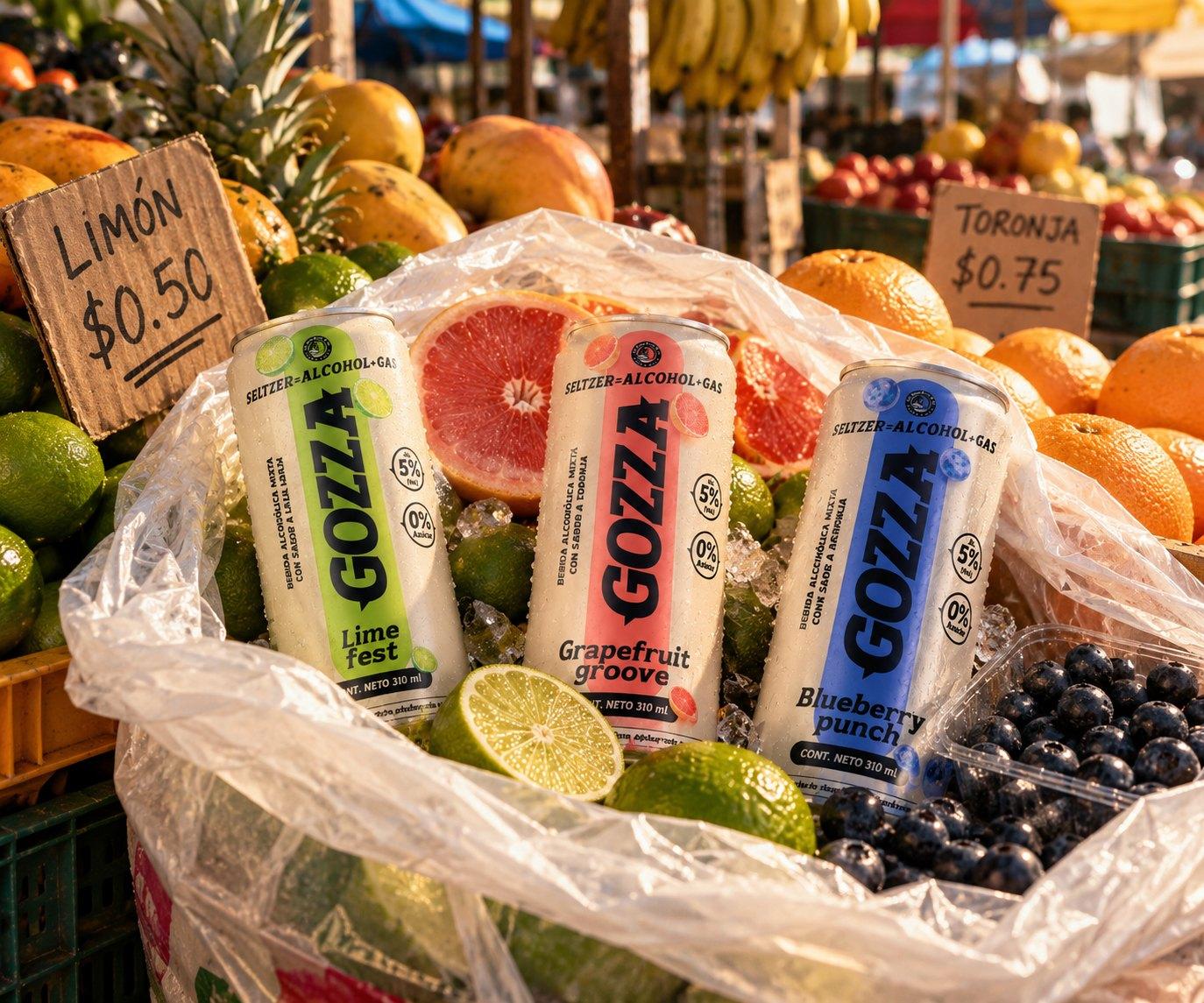 Latas Gozza en ciudad